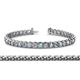 1 - Tiara 3.10 mm Aquamarine and Diamond Eternity Tennis Bracelet 
