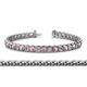 1 - Tiara 3.10 mm Pink Tourmaline and Diamond Eternity Tennis Bracelet 
