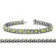 1 - Tiara 3.10 mm Peridot and Diamond Eternity Tennis Bracelet 