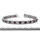 1 - Tiara 3.10 mm Red Garnet and Diamond Eternity Tennis Bracelet 