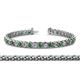 1 - Tiara 3.10 mm Emerald and Diamond Eternity Tennis Bracelet 