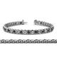 1 - Tiara 3.10 mm Black and White Diamond Eternity Tennis Bracelet 
