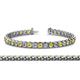 1 - Tiara 3.10 mm Yellow Sapphire and Diamond Eternity Tennis Bracelet 