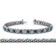 1 - Tiara 3.10 mm Blue and White Diamond Eternity Tennis Bracelet 