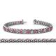 1 - Tiara 3.10 mm Rhodolite Garnet and Diamond Eternity Tennis Bracelet 