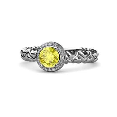 Cora Signature Halo Engagement Ring