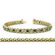 1 - Tiara 3.50 mm Green Garnet and Diamond Eternity Tennis Bracelet 