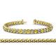 1 - Tiara 3.50 mm Yellow Sapphire and Diamond Eternity Tennis Bracelet 