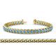 1 - Tiara 3.80 mm Blue Topaz Eternity Tennis Bracelet 