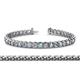 1 - Tiara 3.80 mm Aquamarine and Diamond Eternity Tennis Bracelet 