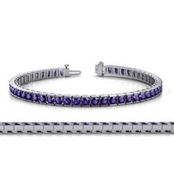 Abril Iolite Eternity Tennis Bracelet Iolite ctw Channel Set Womens Eternity Tennis Bracelet K White Gold