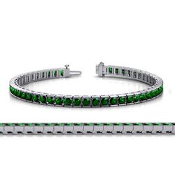 Abril Emerald Eternity Tennis Bracelet Emerald ctw Channel Set Womens Eternity Tennis Bracelet K White Gold