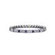 1 - Clarissa 2.00 mm Princess Cut Iolite and Diamond Eternity Band 