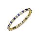 3 - Clarissa 2.00 mm Princess Cut Blue Sapphire and Diamond Eternity Band 