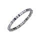 3 - Clarissa 2.00 mm Princess Cut Iolite and Diamond Eternity Band 