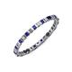 3 - Clarissa 2.00 mm Princess Cut Blue Sapphire and Diamond Eternity Band 