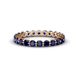 Valerie Blue Sapphire Eternity Band Floating Blue Sapphire Womens Eternity Ring Stackable ctw K Rose Gold