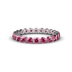 Valerie Pink Tourmaline Eternity Band Floating Pink Tourmaline Womens Eternity Ring Stackable ctw K White Gold