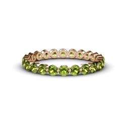 Valerie Peridot Eternity Band Floating Peridot Womens Eternity Ring Stackable ctw K Rose Gold