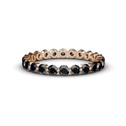 Valerie Black Diamond Eternity Band Floating Black Diamond Womens Eternity Ring Stackable ctw K Rose Gold