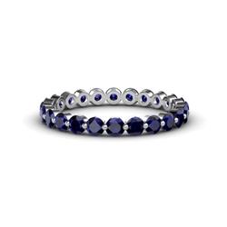 Valerie Blue Sapphire Eternity Band Floating Blue Sapphire Womens Eternity Ring Stackable ctw K White Gold