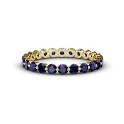 Valerie Blue Sapphire Eternity Band Floating Blue Sapphire Womens Eternity Ring Stackable ctw K Yellow Gold