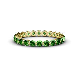Valerie Green Garnet Eternity Band Floating Green Garnet Womens Eternity Ring Stackable ctw K Yellow Gold