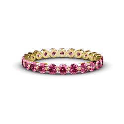 Valerie Pink Tourmaline Eternity Band Floating Pink Tourmaline Womens Eternity Ring Stackable ctw K Yellow Gold