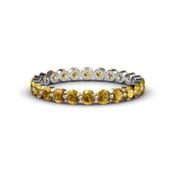 Valerie Citrine Eternity Band Floating Citrine Womens Eternity Ring Stackable ctw K White Gold