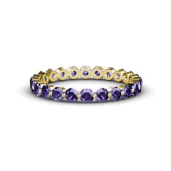 Valerie Iolite Eternity Band Floating Iolite Womens Eternity Ring Stackable ctw K Yellow Gold