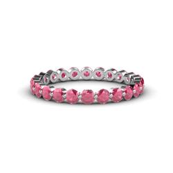 Valerie Rhodolite Garnet Eternity Band Floating Rhodolite Garnet Womens Eternity Ring Stackable ctw K White Gold