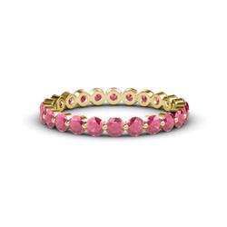Valerie Rhodolite Garnet Eternity Band Floating Rhodolite Garnet Womens Eternity Ring Stackable ctw K Yellow Gold