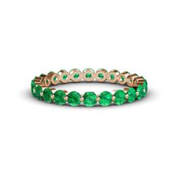 Valerie Emerald Eternity Band Floating Emerald Womens Eternity Ring Stackable ctw K Rose Gold