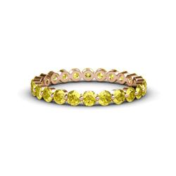 Valerie Yellow Sapphire Eternity Band Floating Yellow Sapphire Womens Eternity Ring Stackable ctw K Rose Gold
