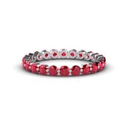 Valerie Ruby Eternity Band Floating Ruby Womens Eternity Ring Stackable ctw K White Gold