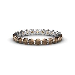 Valerie Smoky Quartz Eternity Band Floating Smoky Quartz Womens Eternity Ring Stackable ctw K White Gold