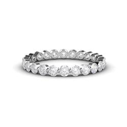 Valerie White Sapphire Eternity Band Floating White Sapphire Womens Eternity Ring Stackable ctw K White Gold