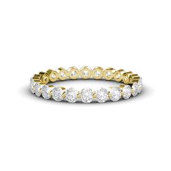 Valerie White Sapphire Eternity Band Floating White Sapphire Womens Eternity Ring Stackable ctw K Yellow Gold