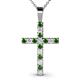 1 - Aja Green Garnet and Diamond Cross Pendant 