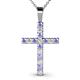 1 - Aja Tanzanite and Diamond Cross Pendant 