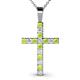 1 - Aja Peridot and Diamond Cross Pendant 