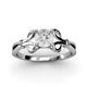 3 - Trissie White Sapphire Floral Solitaire Engagement Ring 