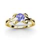 3 - Trissie Tanzanite Floral Solitaire Engagement Ring 