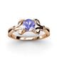 3 - Trissie Tanzanite Floral Solitaire Engagement Ring 