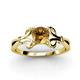 3 - Trissie Citrine Floral Solitaire Engagement Ring 