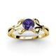 3 - Trissie Iolite Floral Solitaire Engagement Ring 