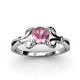 3 - Trissie Pink Tourmaline Floral Solitaire Engagement Ring 