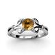 3 - Trissie Citrine Floral Solitaire Engagement Ring 