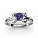 3 - Trissie Iolite Floral Solitaire Engagement Ring 