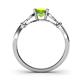 5 - Trissie Peridot Floral Solitaire Engagement Ring 